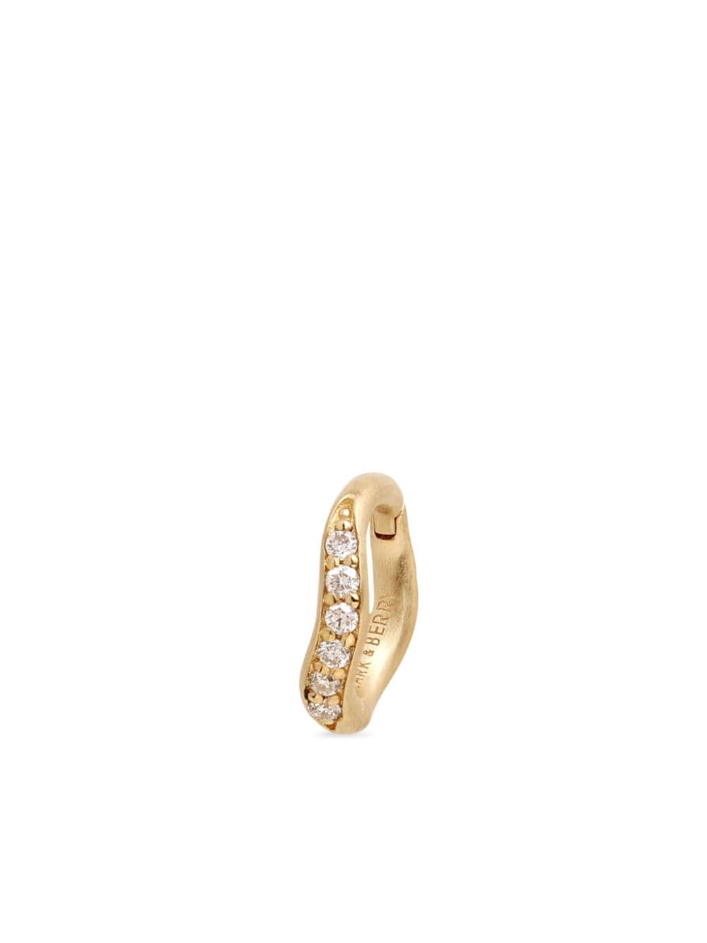 Lark & Berry 14kt Dune Gelbgoldcreole mit Diamanten von Lark & Berry