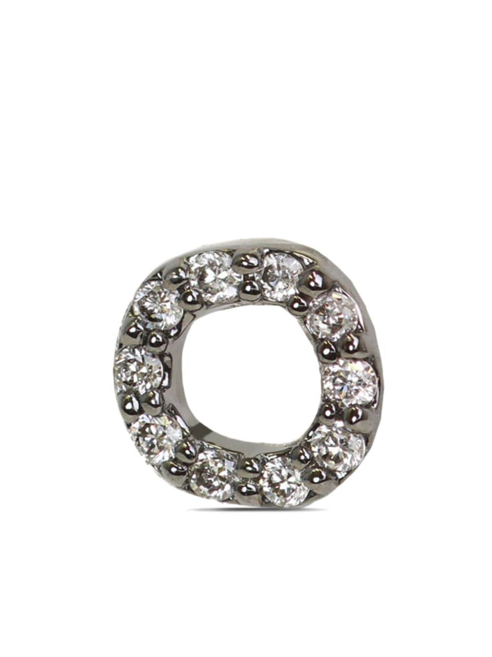 Lark & Berry 14kt Halo Ohrring mit Diamanten - Silber von Lark & Berry