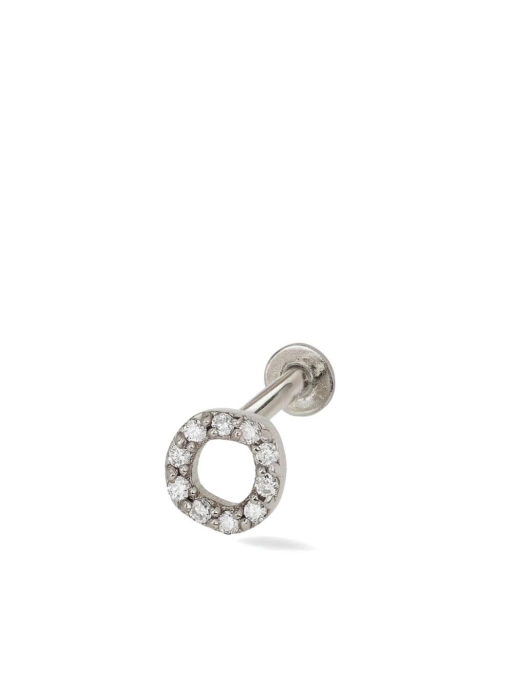 Lark & Berry 14kt Halo Ohrring mit Diamanten - Silber von Lark & Berry