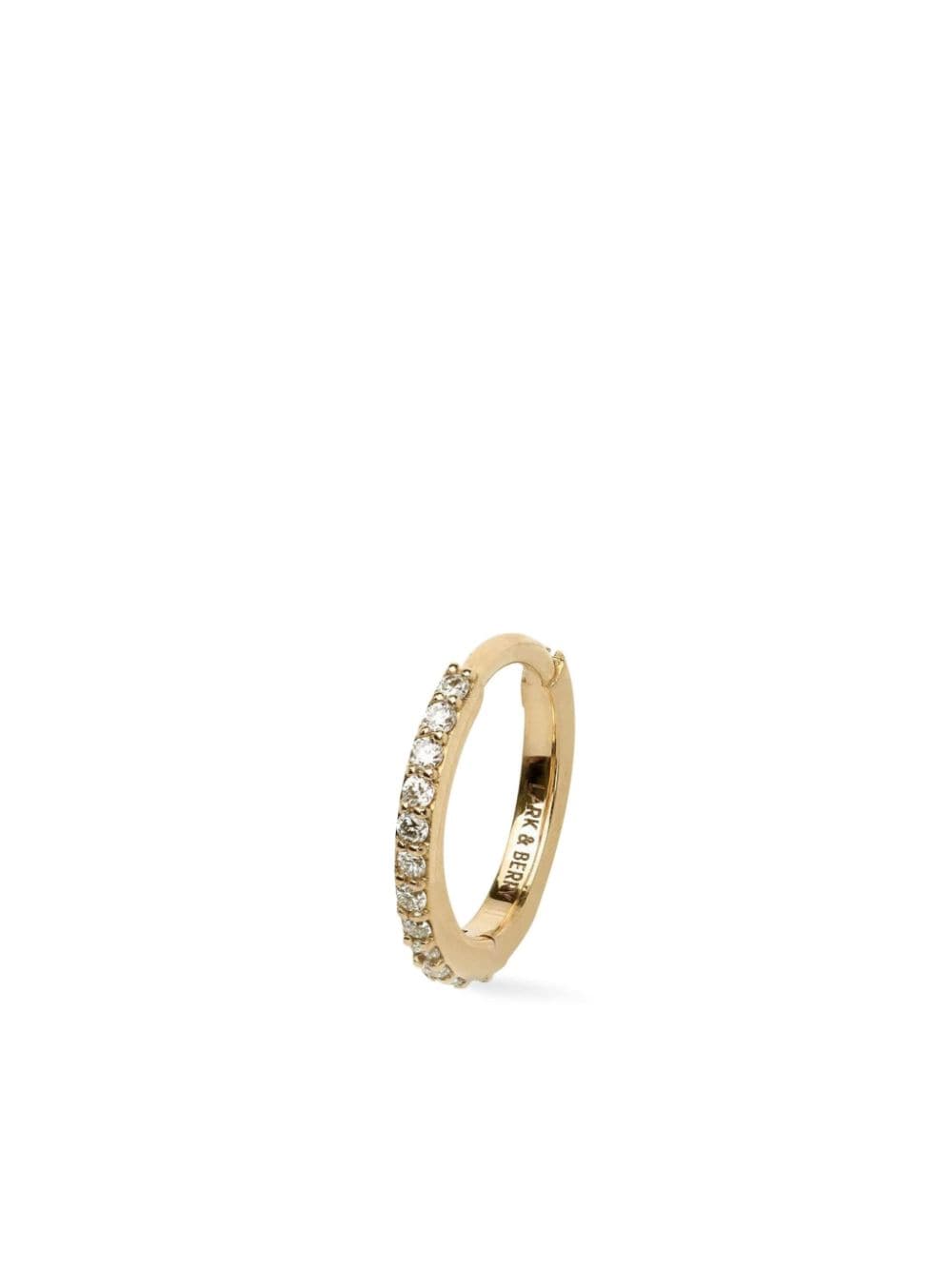 Lark & Berry Große 14kt Modernist Gelbgoldcreolen mit Diamanten von Lark & Berry