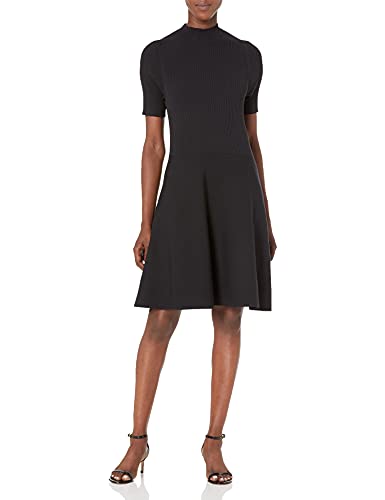 Lark & Ro Damen Matisse Kleid mit halben Ärmeln, Trichterausschnitt und Ausschnitt, schwarz, S Lark & Ro Damen Matisse Kleid mit halben Ärmeln, Trichterausschnitt und Ausschnitt, schwarz, S von Lark & Ro