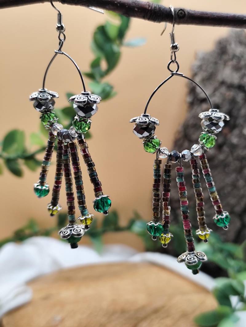 Handgemachte Perlenohrringe | Boho Ohrringe Leichte Statement-Ohrringe Geschenk Für Frauen Edelstahl Ohrhaken/Versand Aus Deutschland Handgemachte Perlenohrringe | Boho Ohrringe Leichte Statement-Ohrringe Geschenk Für Frauen Edelstahl Ohrhaken/Versand Aus Deutschland von Larkihandmade