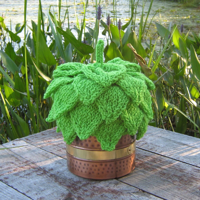 Handgestrickte 5-Lagige Hop-Mütze von LarksHeadBrewing