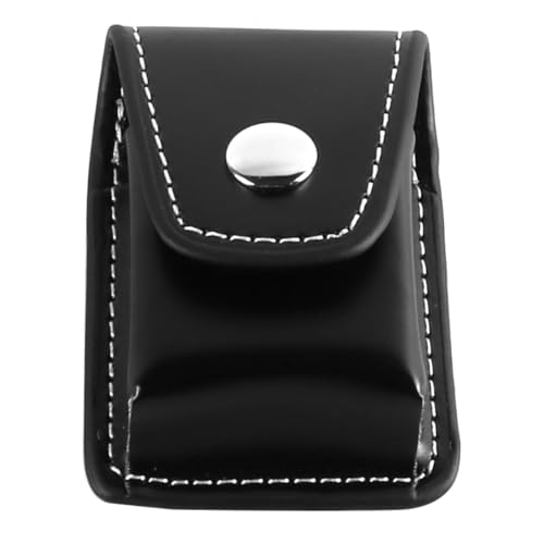 Laroal Schwarze Ledertasche Ledertasche Gürtel Gürtelschlaufen Lederetui Herren Box Halter von Laroal