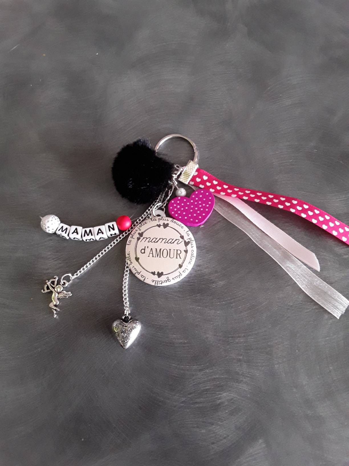 Juwel Der Tasche Schlüsselanhänger "Mama Liebe" Juwel Der Tasche Schlüsselanhänger "Mama Liebe" von Larondedespassions