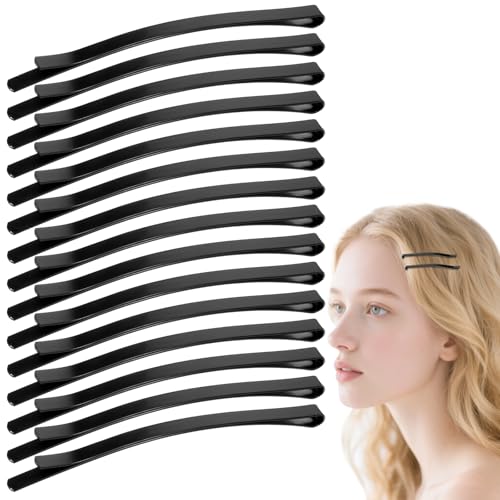 Larrel 30 Stück Haarnadeln Schwarz, 8,5 x 0,35 cm Haarspangen aus Metall Haarspangen Damen Glatte Oberfläche Haarschmuck für Frauen für Hochsteckfrisuren & Styling Langes Glattes Lockiges Haar von Larrel
