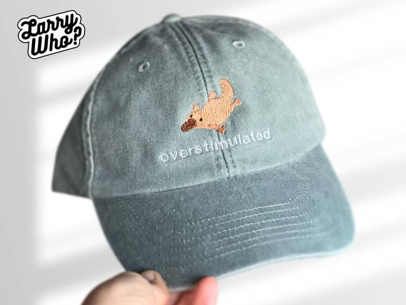 Personalisierte Vintage Cap Mit Stickerei - Larry Who Motiv Deiner Wahl & Wunschwort Individuelle Basecap Custom Statement Kappe von LarryWhoApparel