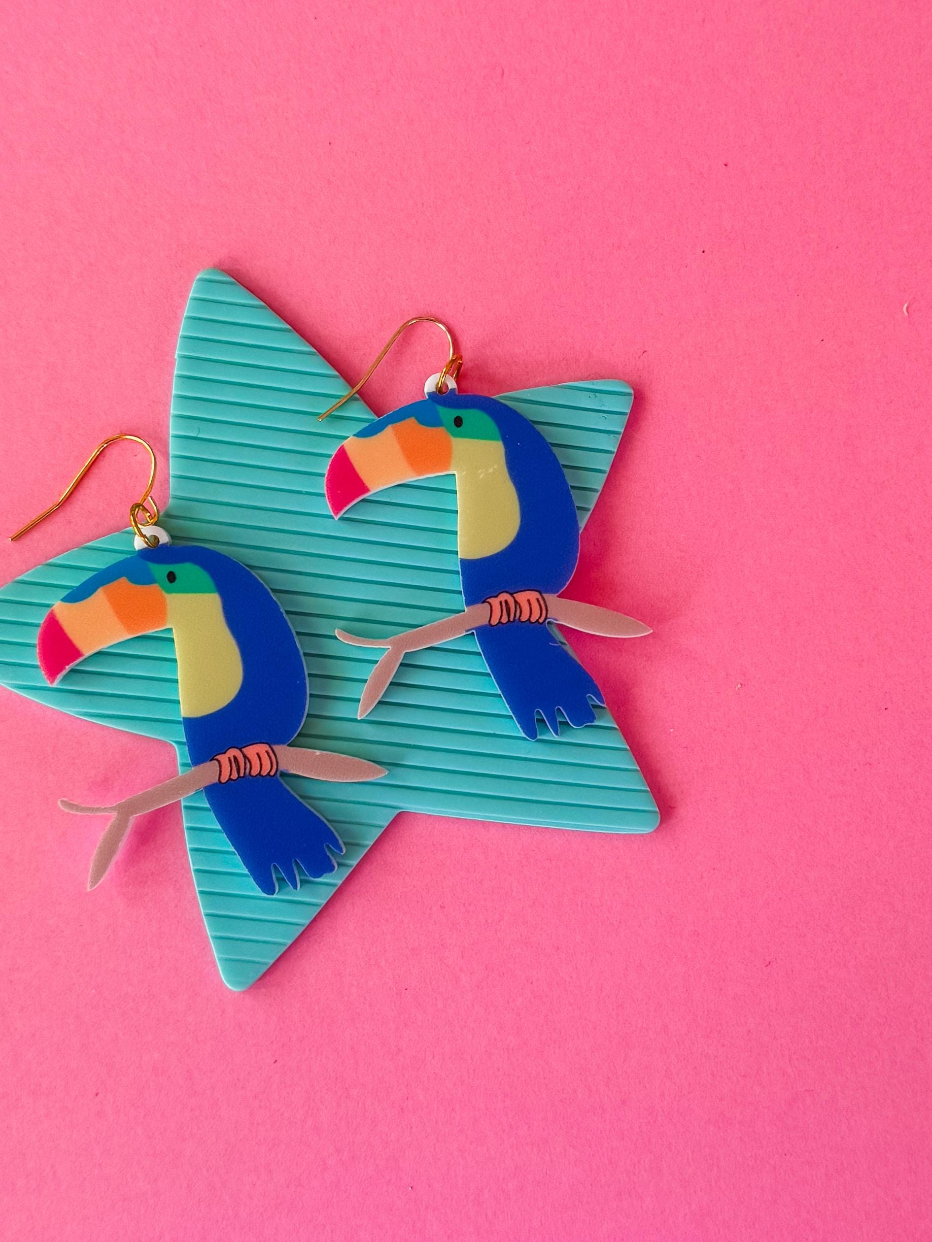 Letzte Chance | Vogel Ohrringe Acryl Schmuck Statement Glücklicher Gelbe Letzte Chance | Vogel Ohrringe Acryl Schmuck Statement Glücklicher Gelbe von Larryswaffleshop