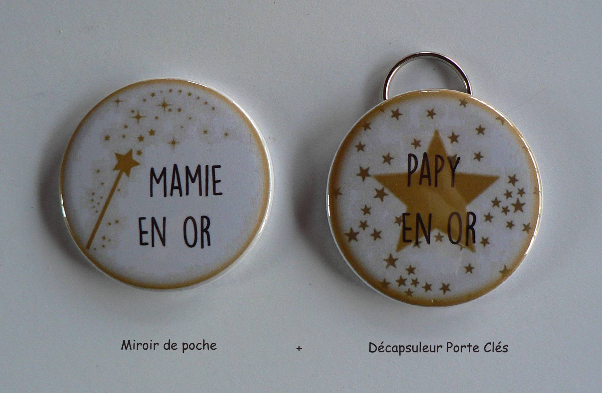 Duo Geschenk Opa Oma Gold Bottle Opener Keyring Duo Geschenk Opa Oma Gold Bottle Opener Keyring von LartisAnneBoutique