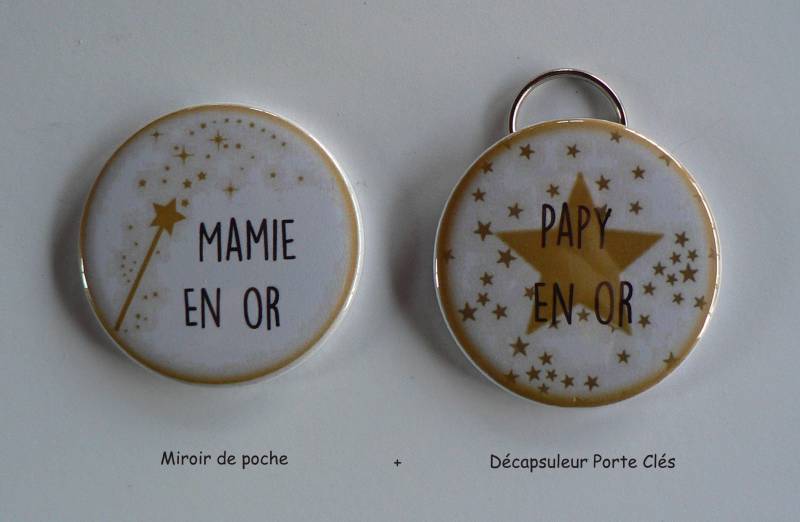 Duo Geschenk Opa Oma Gold Bottle Opener Keyring Duo Geschenk Opa Oma Gold Bottle Opener Keyring von LartisAnneBoutique