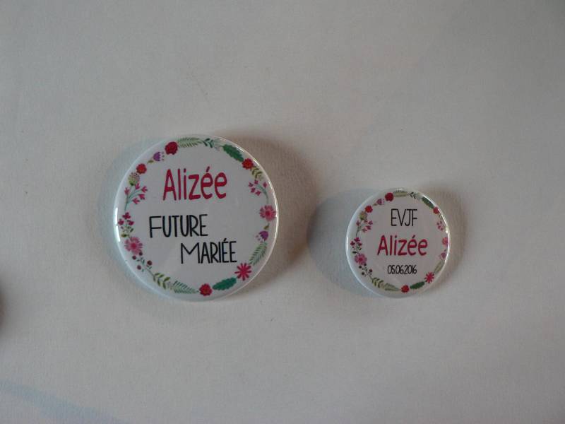Kit Badges Evjf Personalisierte Hochzeit Land Krone von LartisAnneBoutique