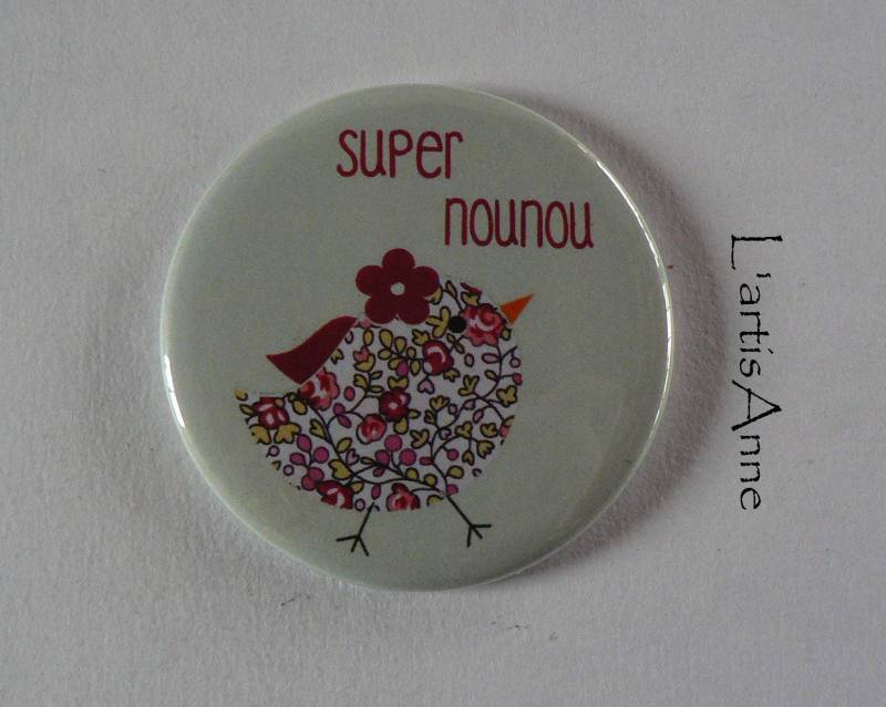 Super Nanny Magnet /Pocket Mirror/Abzeichen 56mm Geschenk Nährend Super Nanny Magnet /Pocket Mirror/Abzeichen 56mm Geschenk Nährend von LartisAnneBoutique