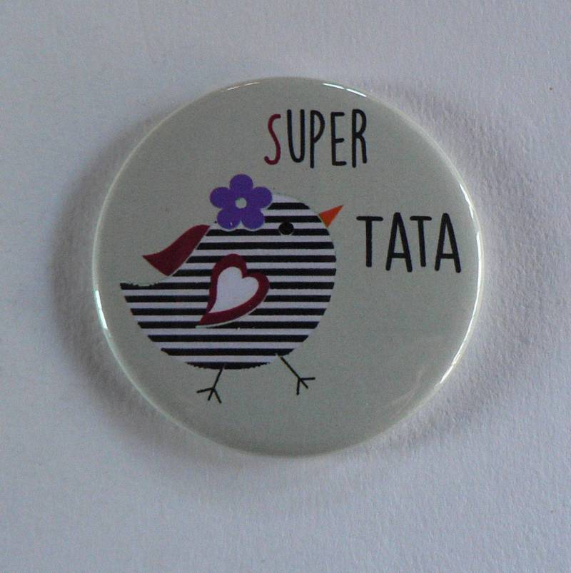 Super Tata Magnet/Pocket Mirror/Badge 56mm Super Tata Magnet/Pocket Mirror/Badge 56mm von LartisAnneBoutique