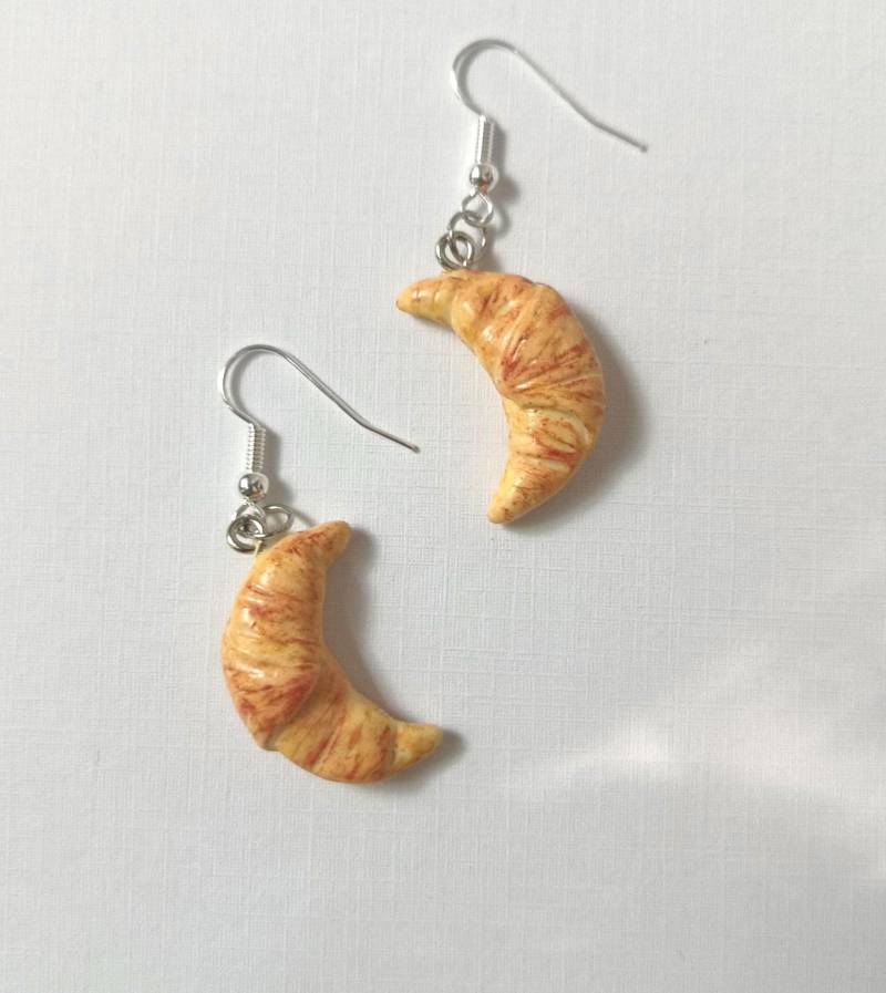 Croissant Ohrringe/ Ohhänger/ Hängohrringe/ Nickelfrei Croissant Ohrringe/ Ohhänger/ Hängohrringe/ Nickelfrei von LasCoresShop
