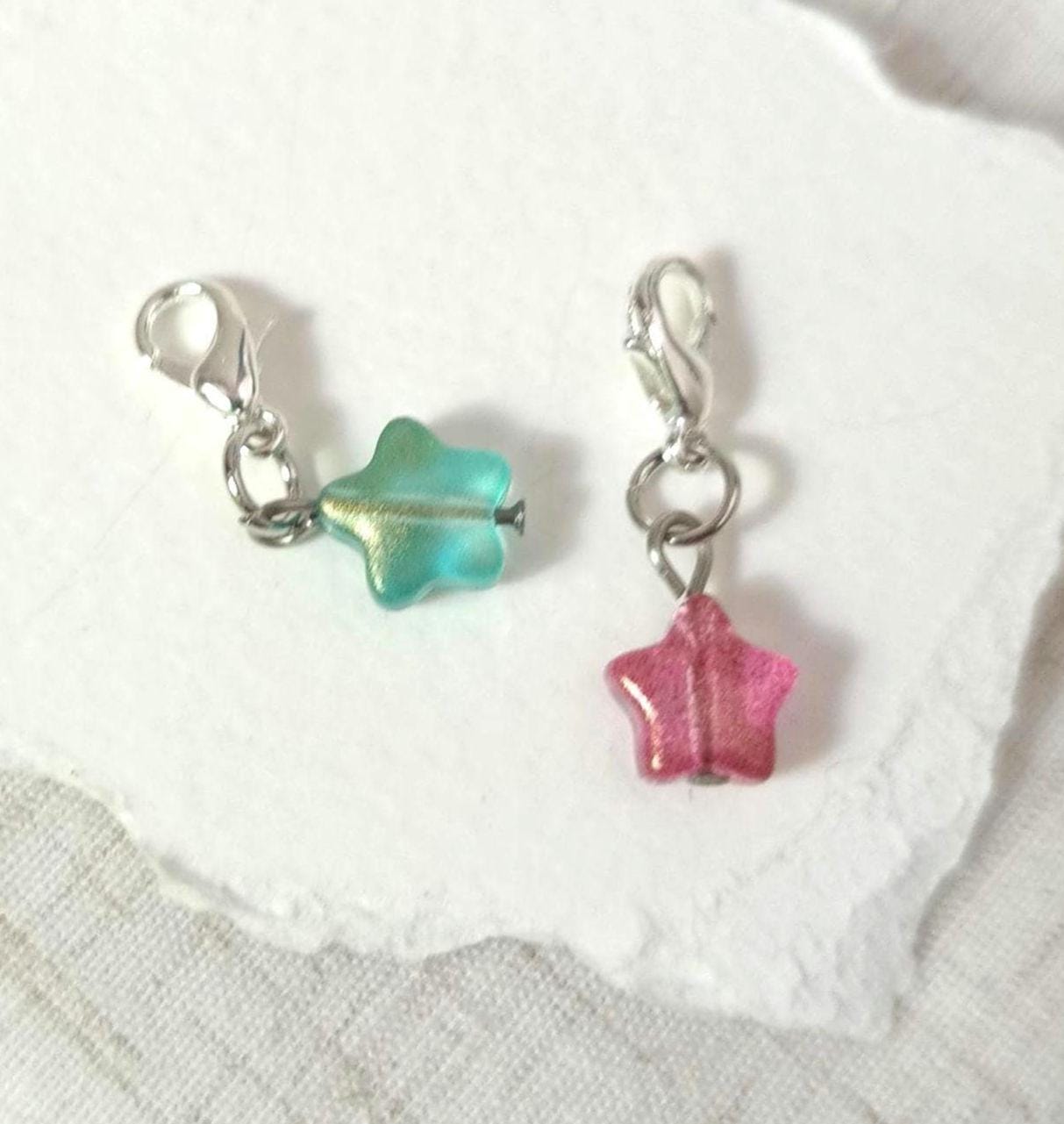 Stern-Anhänger Armband-Anhänger, Stern Charm, Reisverschluss Karabineverschluss von LasCoresShop