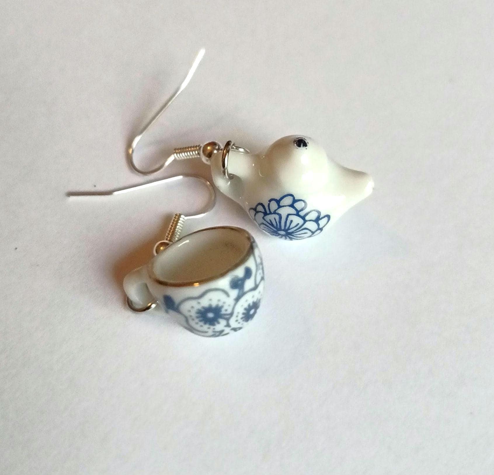 Tasse-Kanne Ohrringe, Teetasse, Kaffeetasse, Kaffekanne Hängohrringe, Nickelfrei von LasCoresShop