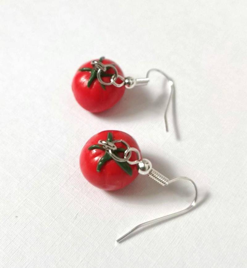 Tomate Ohrringe/ Fleischtomate Ohhänger/ Hängohrringe/ Nickelfrei von LasCoresShop
