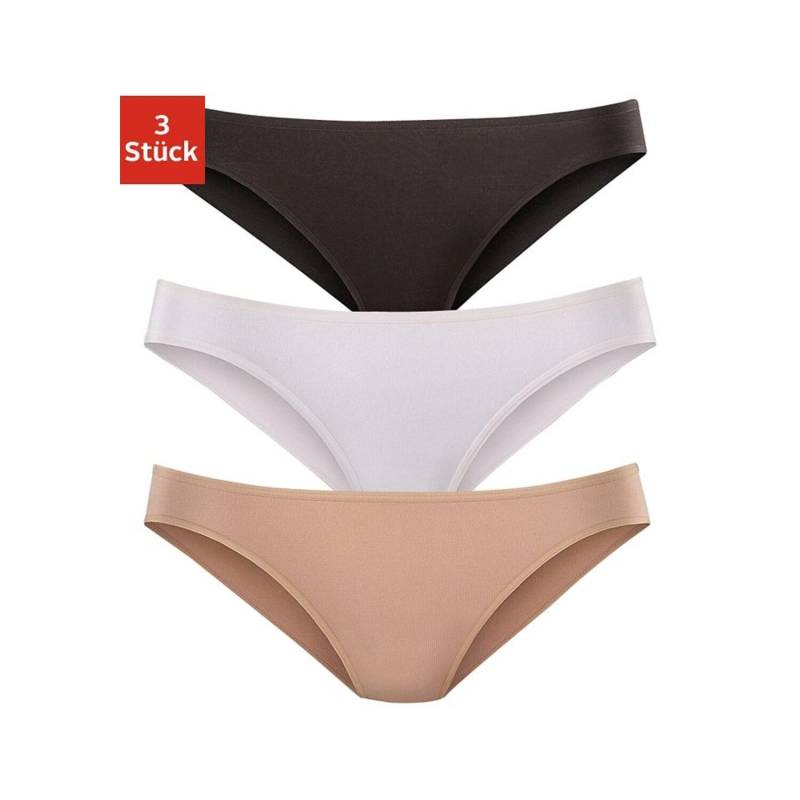 LASCANA Bikinislip Damen schwarz, weiß, beige Gr.32/34 von Lascana