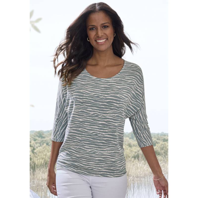 LASCANA 3/4-Arm-Shirt Damen graublau Gr.36/38 von Lascana