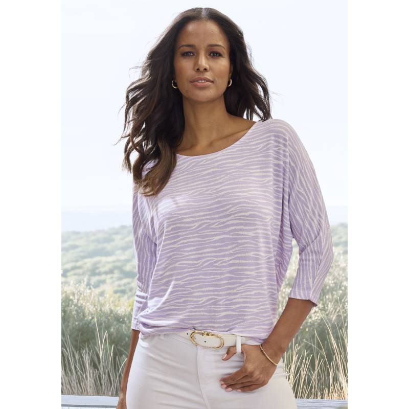 LASCANA 3/4-Arm-Shirt Damen lila Gr.44/46 von Lascana