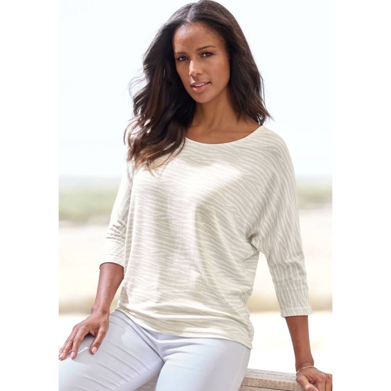 LASCANA 3/4-Arm-Shirt Damen sand Gr.32/34 von Lascana