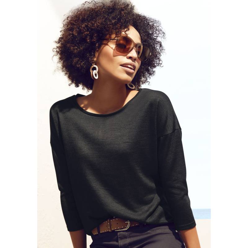 LASCANA 3/4-Arm-Shirt Damen schwarz Gr.32/34 von Lascana