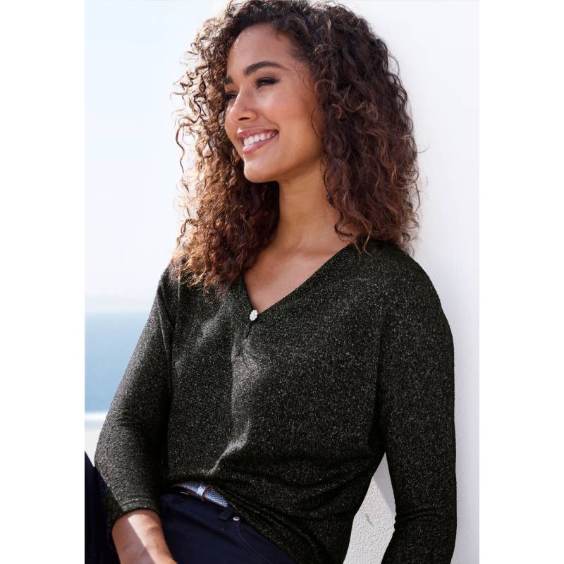 LASCANA 3/4-Arm-Shirt Damen schwarz Gr.32/34 von Lascana