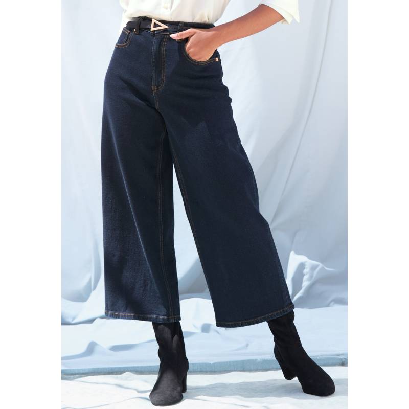 LASCANA 7/8-Jeans Damen dark blue denim Gr.42 von Lascana