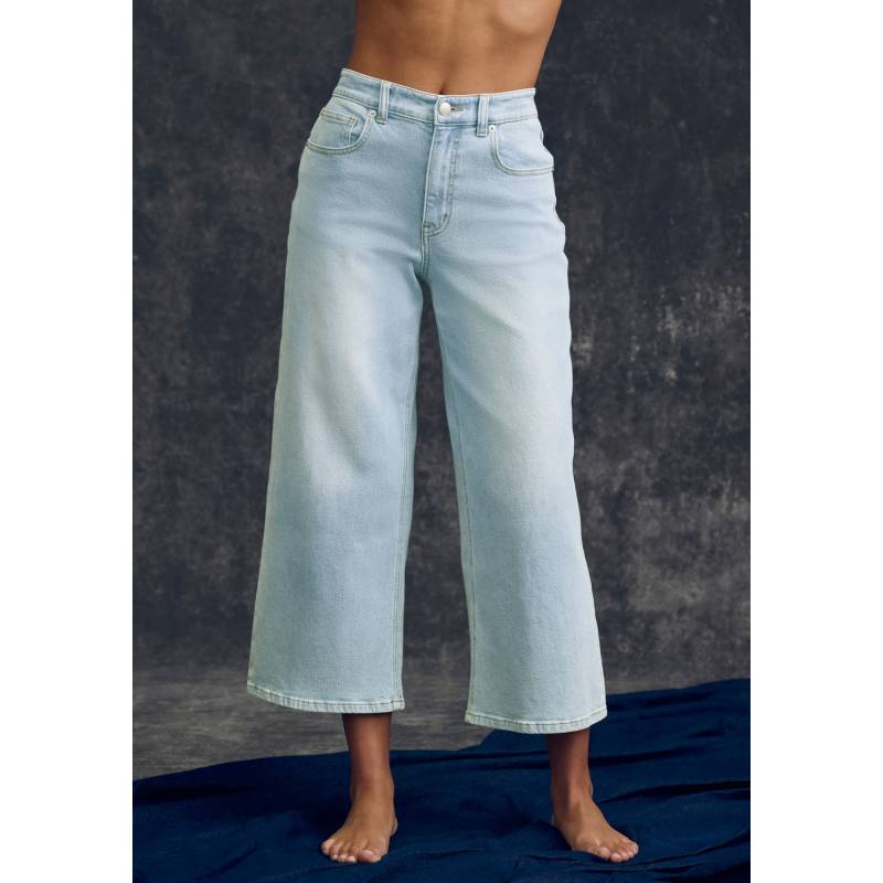 LASCANA 7/8-Jeans Damen light blue washed Gr.40 von Lascana