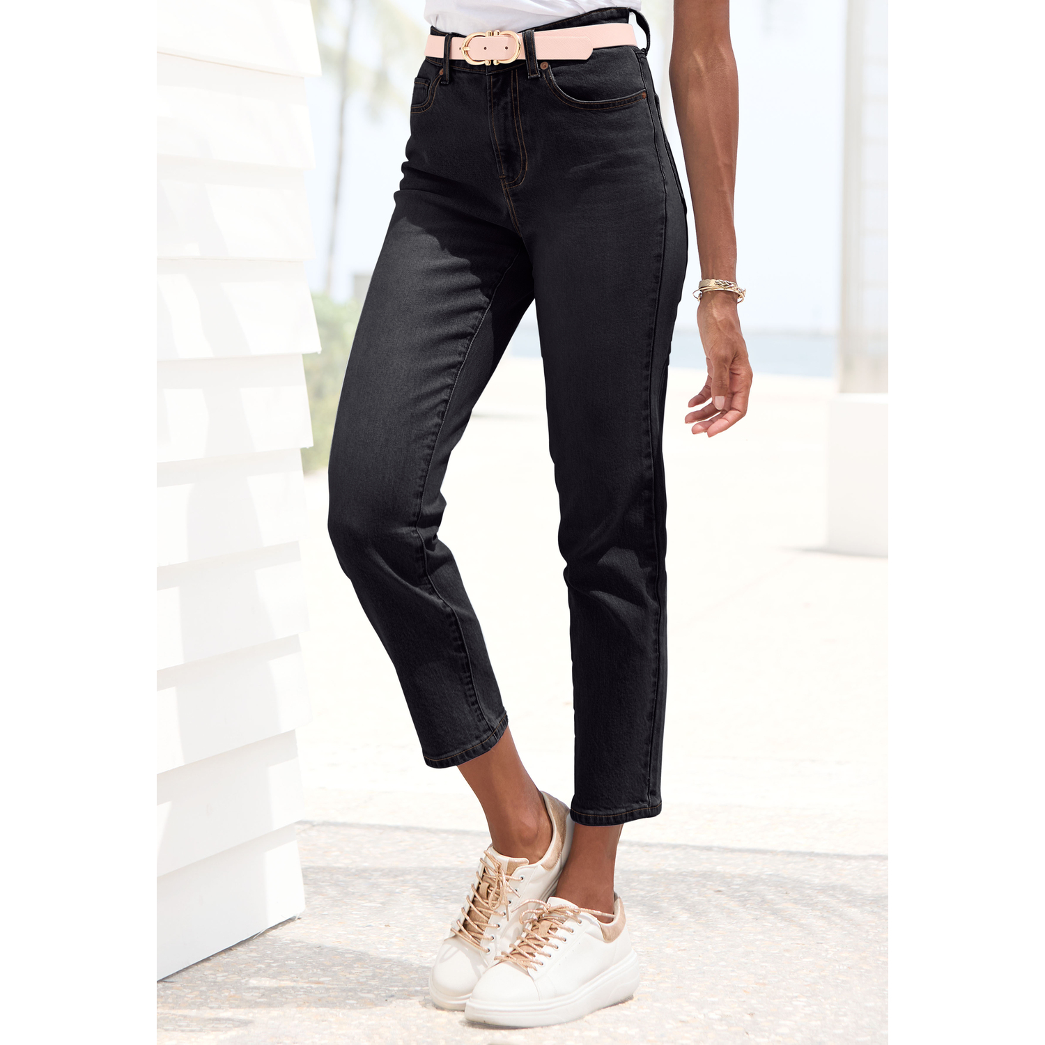 LASCANA Ankle-Jeans Damen darkblue denim Gr.38 von Lascana