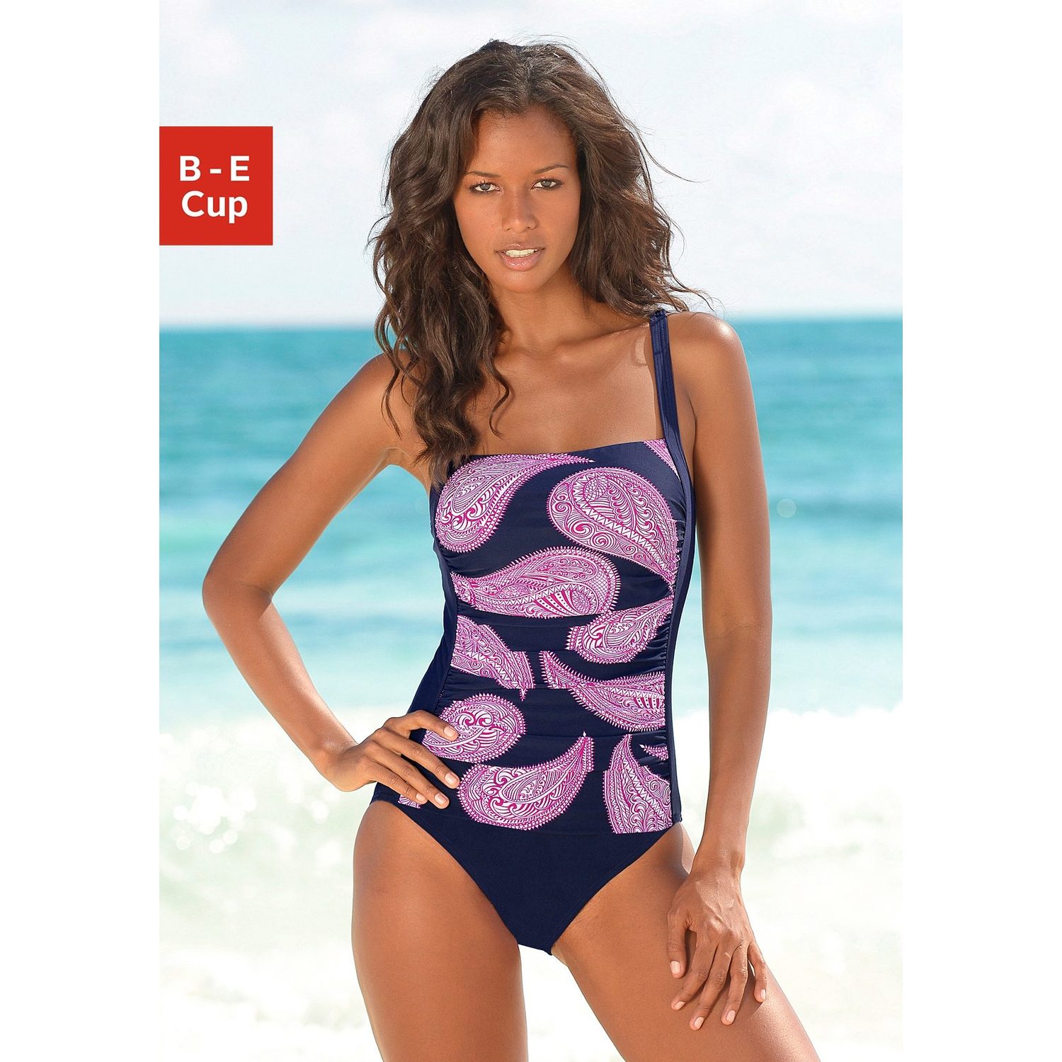 LASCANA Badeanzug Damen marine-bedruckt Gr.46 Cup D LASCANA Badeanzug Damen marine-bedruckt Gr.46 Cup D von Lascana