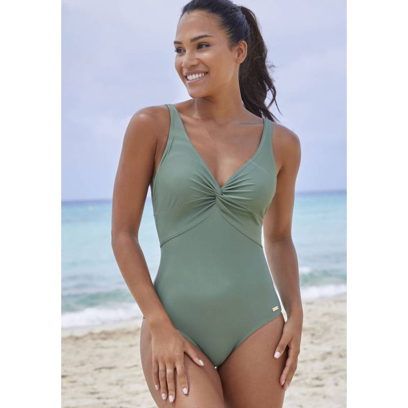 LASCANA Badeanzug Damen oliv Gr.34 Cup G von Lascana