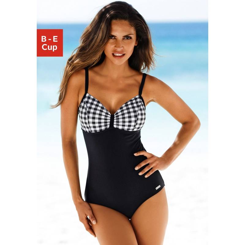 LASCANA Badeanzug Damen schwarz-weiß Gr.40 Cup D von Lascana