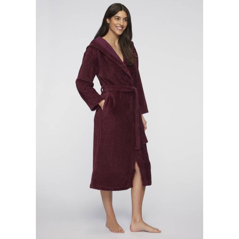 LASCANA Bademantel Damen dunkelrot Gr.M/36 von Lascana