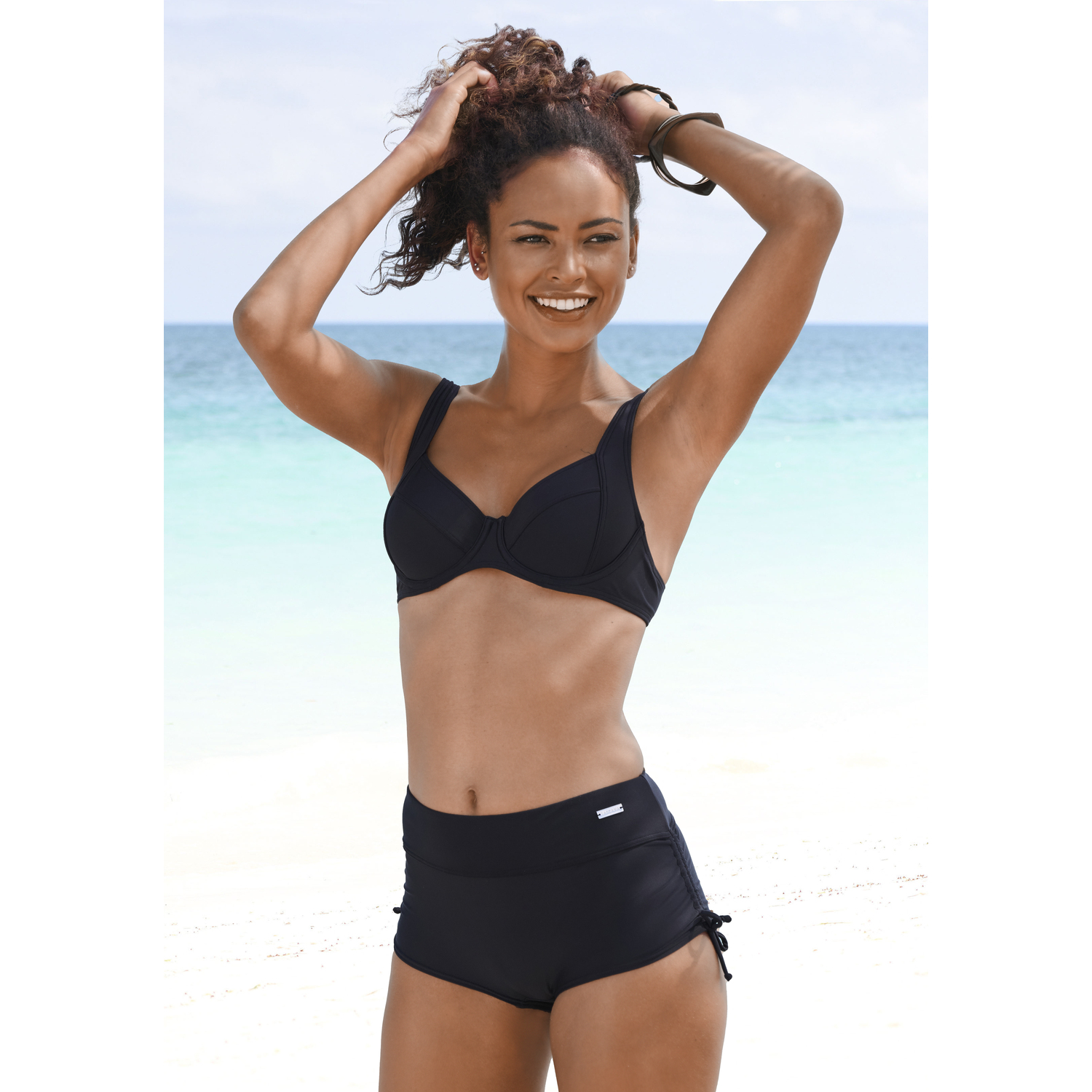 LASCANA Bikini-Hotpants Damen schwarz Gr.36 von Lascana