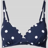 LASCANA Bikini-Oberteil mit Allover-Muster Modell 'Jada' in Dunkelblau, Größe 38/B von Lascana