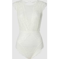 LASCANA Body mit floraler Spitze in Offwhite, Größe 34 von Lascana