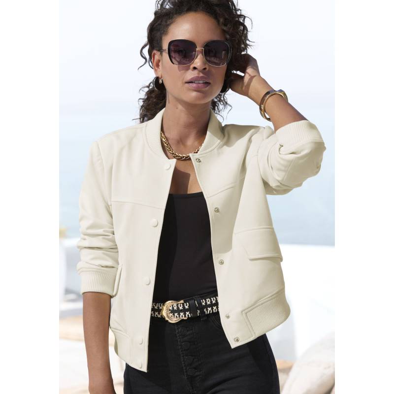 LASCANA Bomberjacke Damen creme Gr.44 LASCANA Bomberjacke Damen creme Gr.44 von Lascana