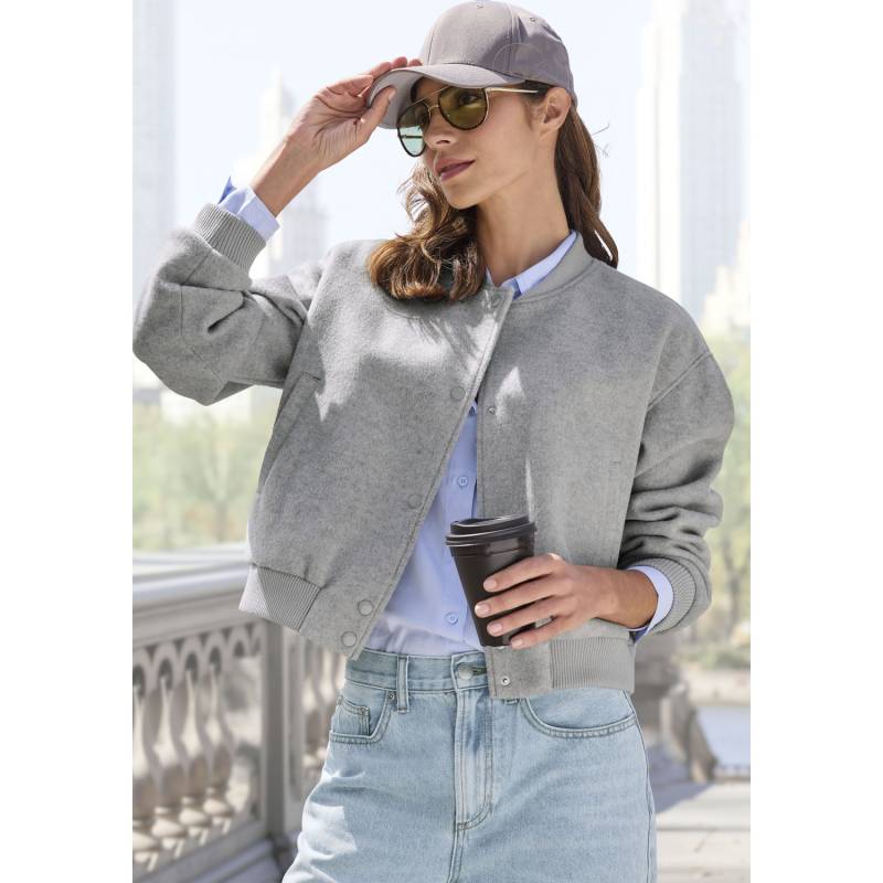 LASCANA Bomberjacke Damen grau meliert Gr.36 von Lascana