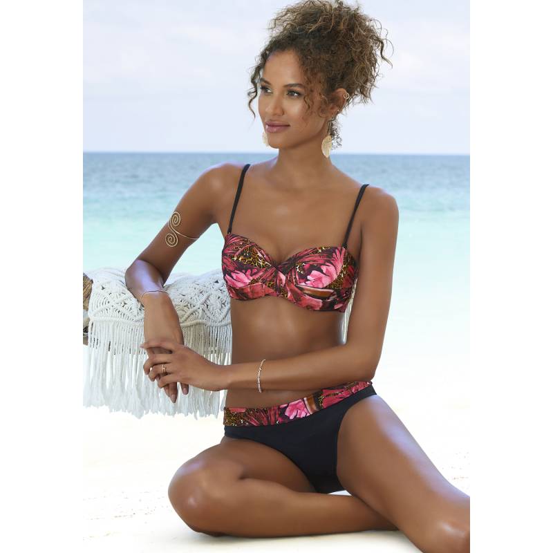 LASCANA Bügel-Bandeau-Bikini Damen pink-bedruckt Gr.36 Cup A von Lascana