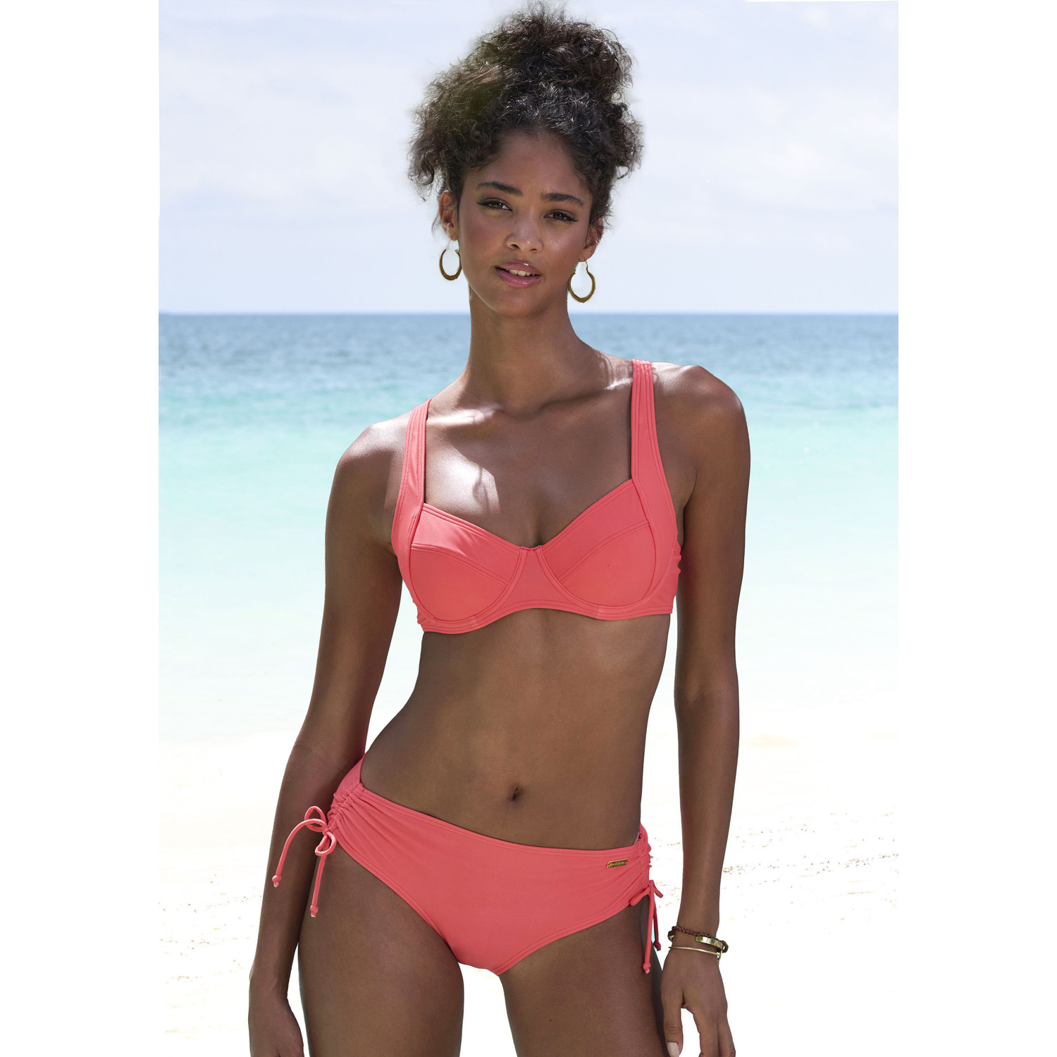 LASCANA Bügel-Bikini-Top Damen koralle Gr.36 Cup D von Lascana