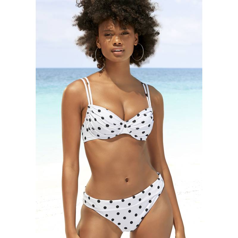 LASCANA Bügel-Bikini-Top Damen weiß-schwarz Gr.42 Cup C von Lascana