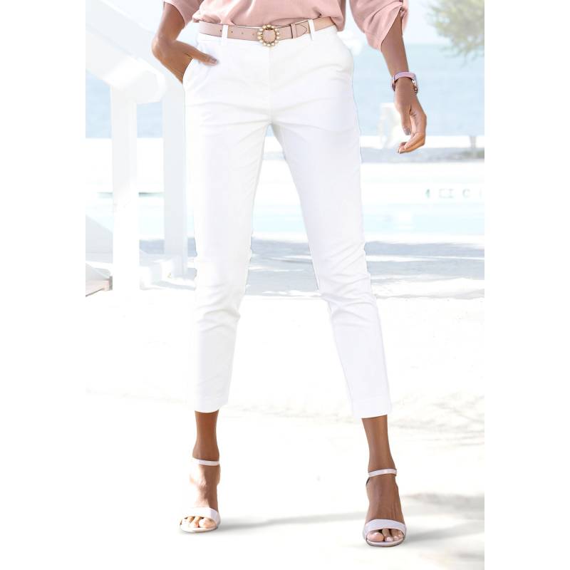 LASCANA Chinohose Damen creme Gr.36 von Lascana