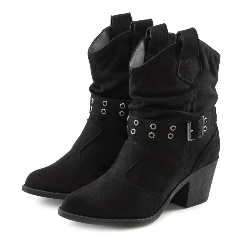 LASCANA Cowboy Stiefelette Damen schwarz Gr.39 von Lascana