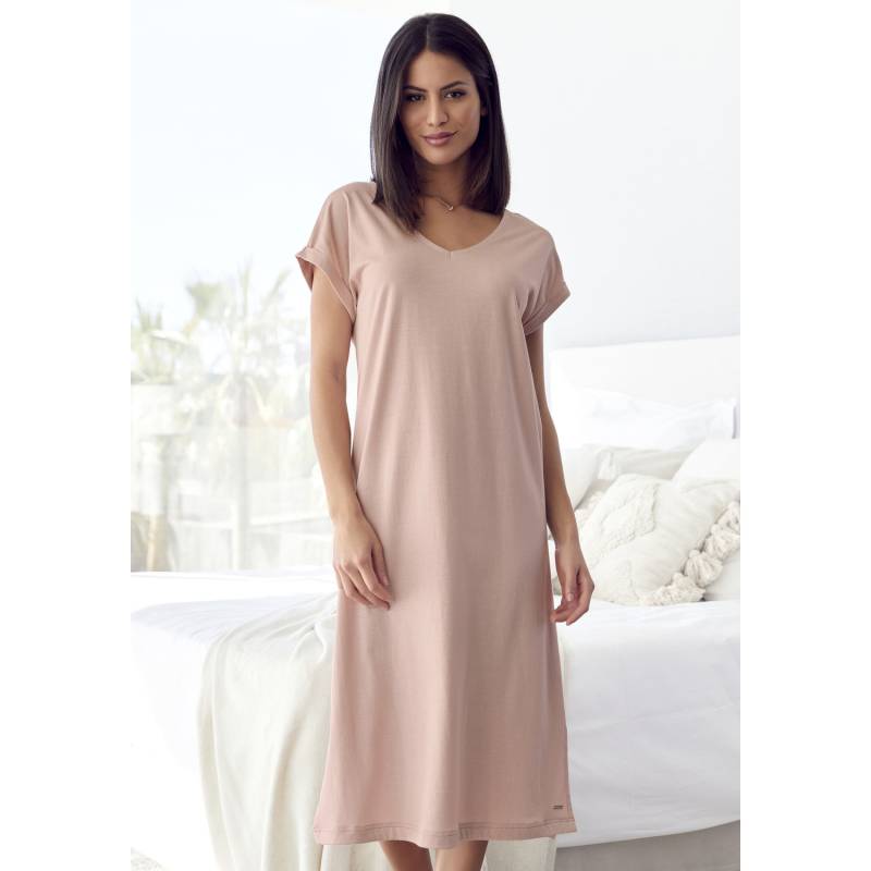 LASCANA Damen Nachthemd altrosa Gr.32/34 von Lascana
