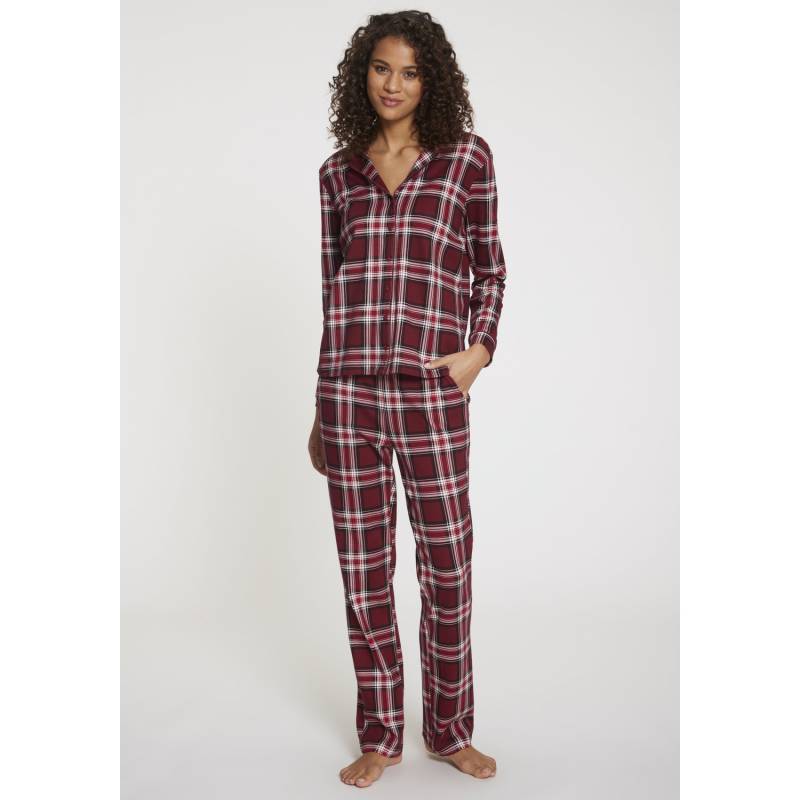 LASCANA Damen Pyjama rot kariert Gr.32/34 von Lascana