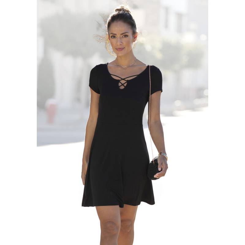 LASCANA Sommerkleid Damen schwarz Gr.40 von Lascana
