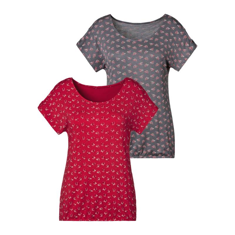 LASCANA T-Shirt Damen rot, dunkelgrau Gr.36/38 von Lascana