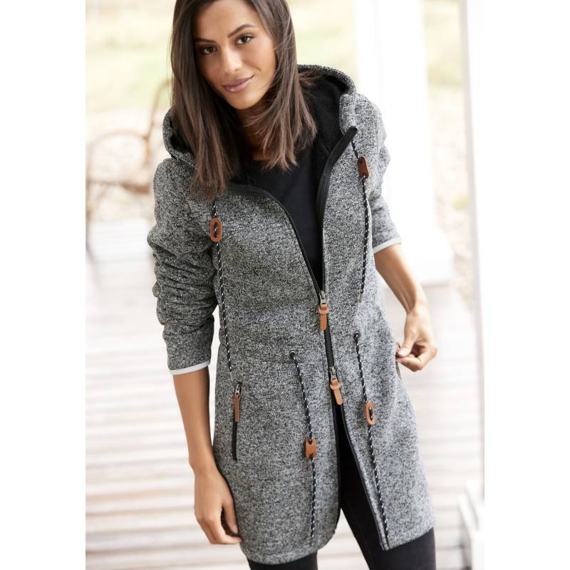 LASCANA Fleecejacke Damen anthracite Gr.44/46 von Lascana