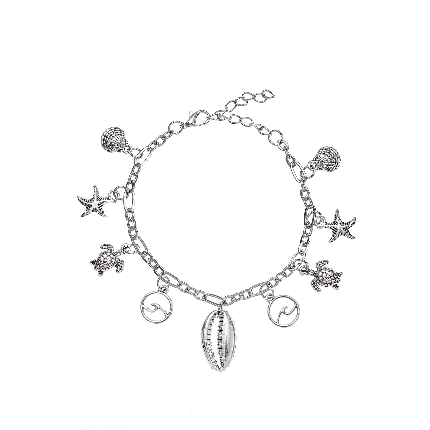 LASCANA Fußkette mit Anhänger Damen silberfarben Gr. LASCANA Fußkette mit Anhänger Damen silberfarben Gr. von Lascana